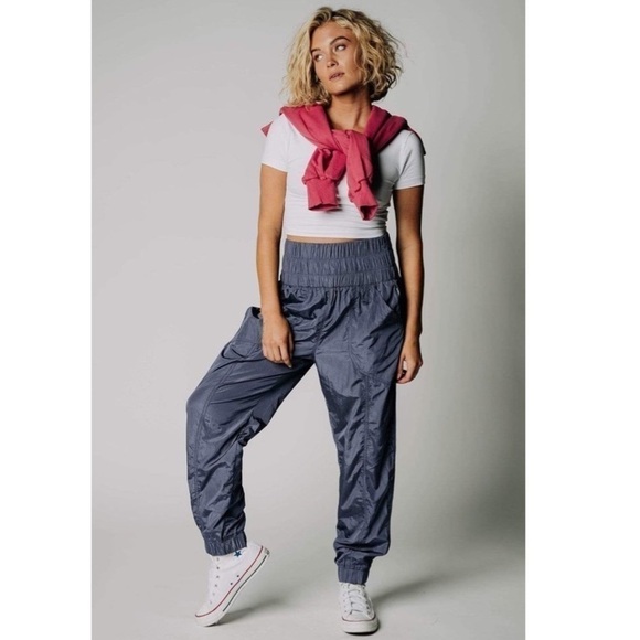 Free People The Way Home Joggers in Deep Sea - Picture 1 of 6